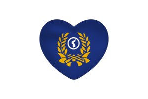 Love of Korea Reserve Forces Heart Shape flag