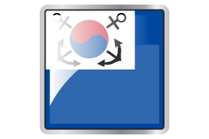 Korea Reserve Forces Flag Square icon flag