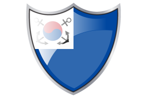 Shield with Flag of Korea Reserve Forces flag
