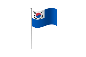 Waving Flag of Korea Reserve Forces flag