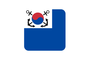 Korea Reserve Forces Flag Square Rounded Shape flag