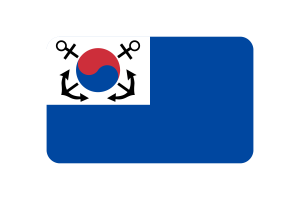 Korea Reserve Forces Flag rounded Rectangle Vector Illustration flag