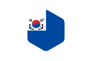 Korea Reserve Forces Flag Rounded Hexagon Shape flag