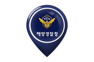 Korean Coast Guard Flag Map Pin Icon flag