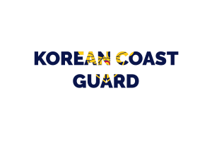 Korean Coast Guard Text Art flag