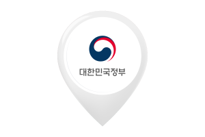 Government of the Republic of Korea Flag Map Pin Icon flag