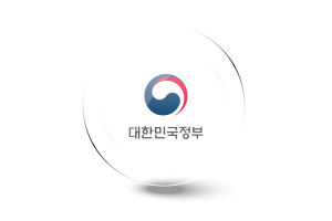 Government of the Republic of Korea Flag Glossy Round Button flag