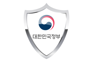 Government of the Republic of Korea Flag with Medieval Heater Shield flag