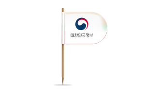 Government of the Republic of Korea Flag for Desk, Table flag