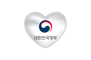Love of Government of the Republic of Korea Heart Shape flag