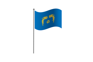 Waving Flag of President of South Korea flag