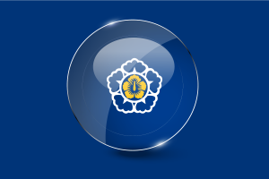 Standard of the Prime Minister of Korea Flag Glossy Round Button flag