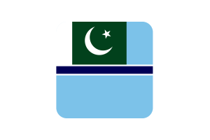 Forma cuadrada redondeada de la bandera de la aviación civil flag