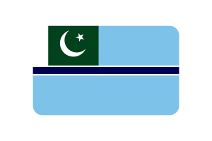 Ilustración vectorial de la bandera de la aviación civil en forma de rectángulo redondeado flag