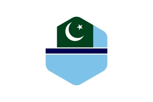 Forma de hexágono redondeado de la bandera de la aviación civil flag