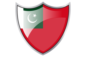 Scudo con la bandiera dell'insegna civile flag