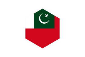 Forma esagonale della bandiera dell'insegna civile flag