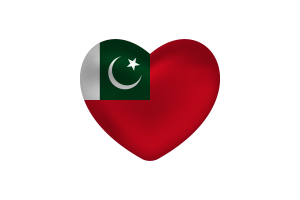 Amore per l'insegna civile forma a cuore flag