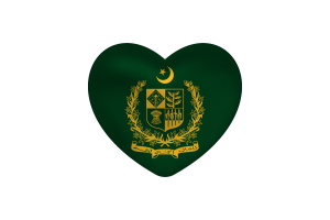 Liebe des Premierministers Herzform flag