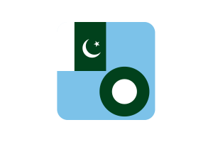 Air Force Ensign Flag Square Rounded Shape flag