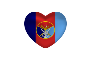  Armed forces love in heart shape flag