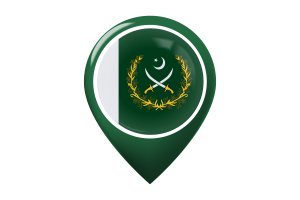 Chief of the Army Staff Flag Map Pin Icon flag