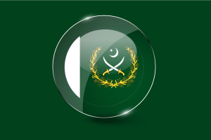 Chief of the Army Staff Flag Glossy Round Button flag