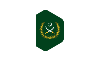 Chief of the Army Staff Flag Rounded Hexagon Shape flag