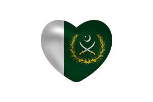 Love of Chief of the Army Staff Heart Shape flag