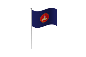 Waving Flag of Coast Guards flag