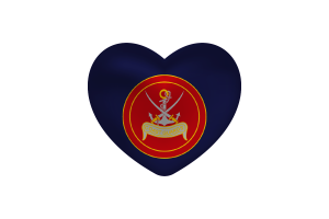 Love of Coast Guards Heart Shape flag