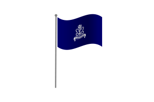Waving Flag of Naval Jack flag