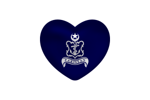 Love of Naval Jack Heart Shape flag