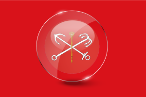 Pulsante Rotondo Lucido Bandiera di San Pietroburgo flag