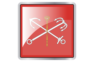 Icona Quadrata Bandiera di San Pietroburgo flag