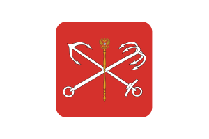 Bandiera di San Pietroburgo Forma Quadrata Arrotondata flag