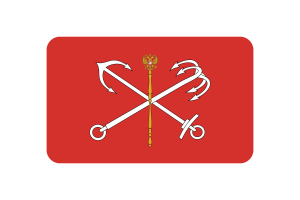 Illustrazione Vettoriale Bandiera di San Pietroburgo Rettangolo Arrotondato flag