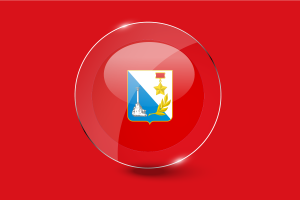 Sevastopol Flag Glossy Round Button flag