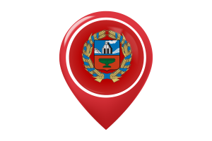 Altai Krai Flag Map Pin Icon flag