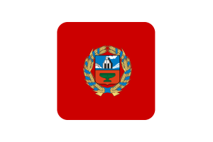 Altai Krai Flag Square Rounded Shape flag