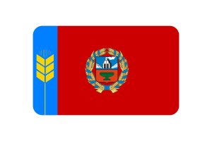 Altai Krai Flag Rounded Rectangle Vector Illustration flag