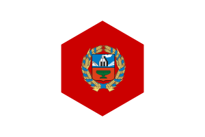 Altai Krai Flag Hexagon Shape flag