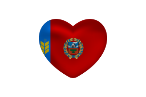 Love of Altai Krai Heart Shape flag