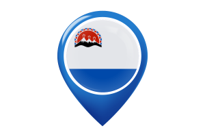 Kamchatka Krai Flag Map Pin Icon flag