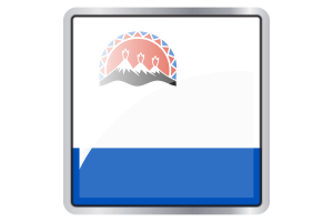 Kamchatka Krai Flag Square icon flag