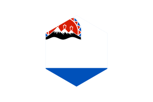 Kamchatka Krai Flag Hexagon Shape flag