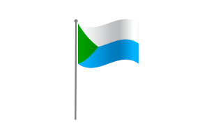 Bandeira Ondulante do Território de Khabarovsk flag