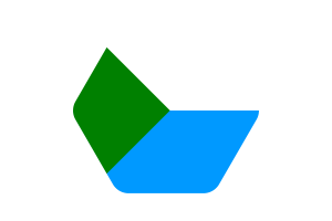 Ilustração da Bandeira do Território de Khabarovsk Forma Hexagonal Arredondada flag