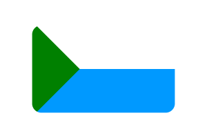 Ilustração Vetorial da Bandeira do Território de Khabarovsk Forma Retângulo Arredondado flag