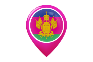 Krasnodar Krai Flag Map Pin Icon flag